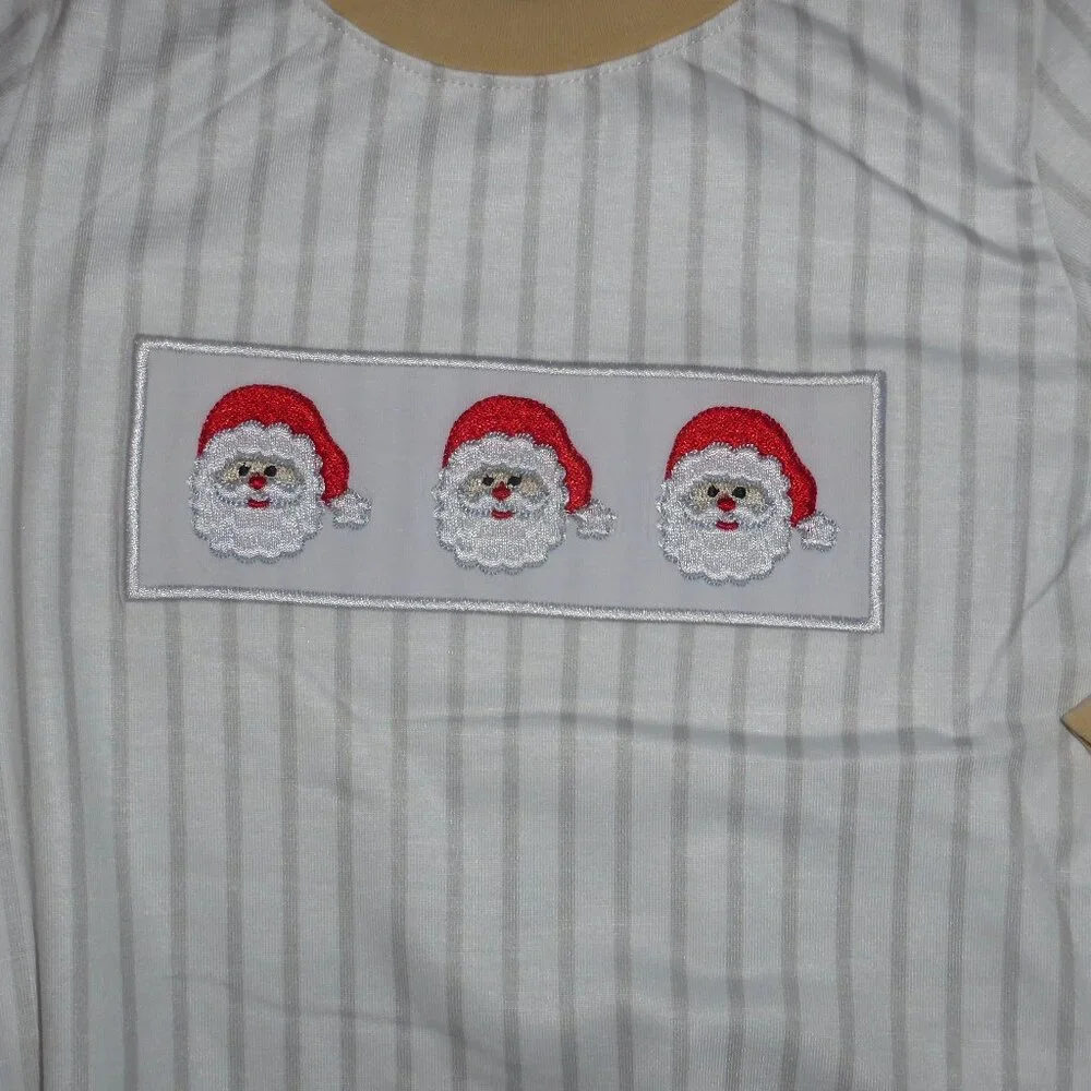 Boutique Christmas Santa Baby Boys Girls Bodysuit Romper Jumpsuit - Picture 2 of 2